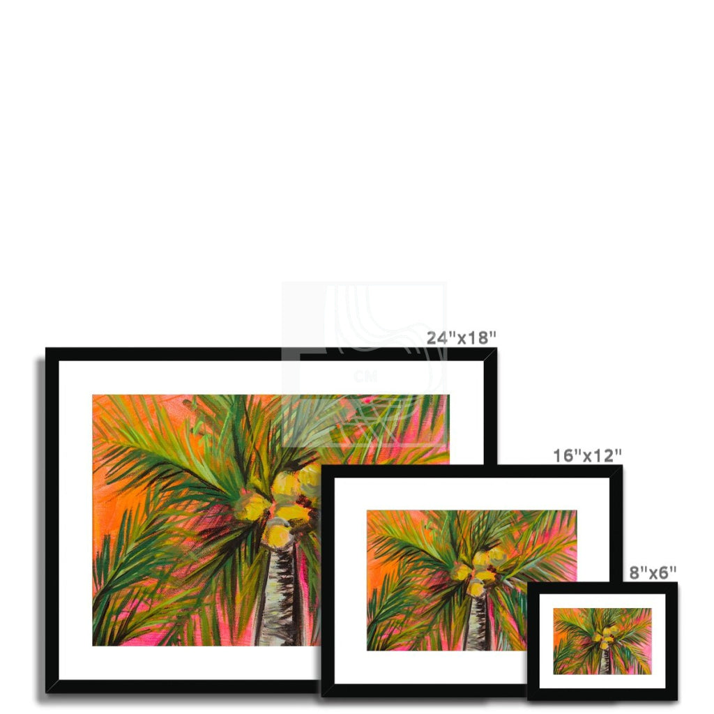 Palms Framed & Mounted Print - Chelsea Martin Art