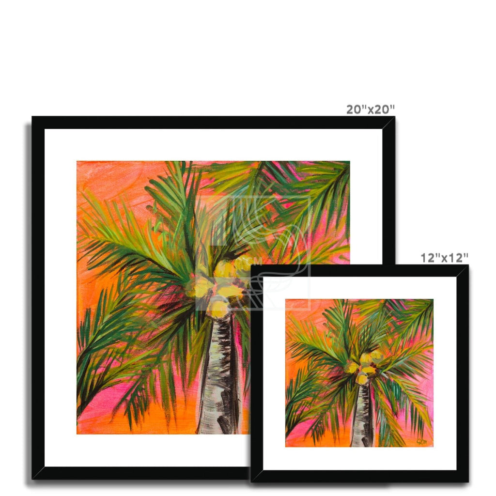 Palms Framed & Mounted Print - Chelsea Martin Art