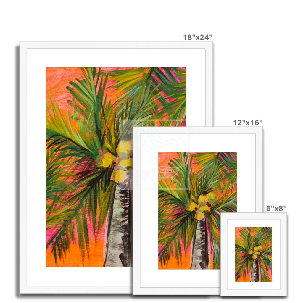 Palms Framed & Mounted Print - Chelsea Martin Art