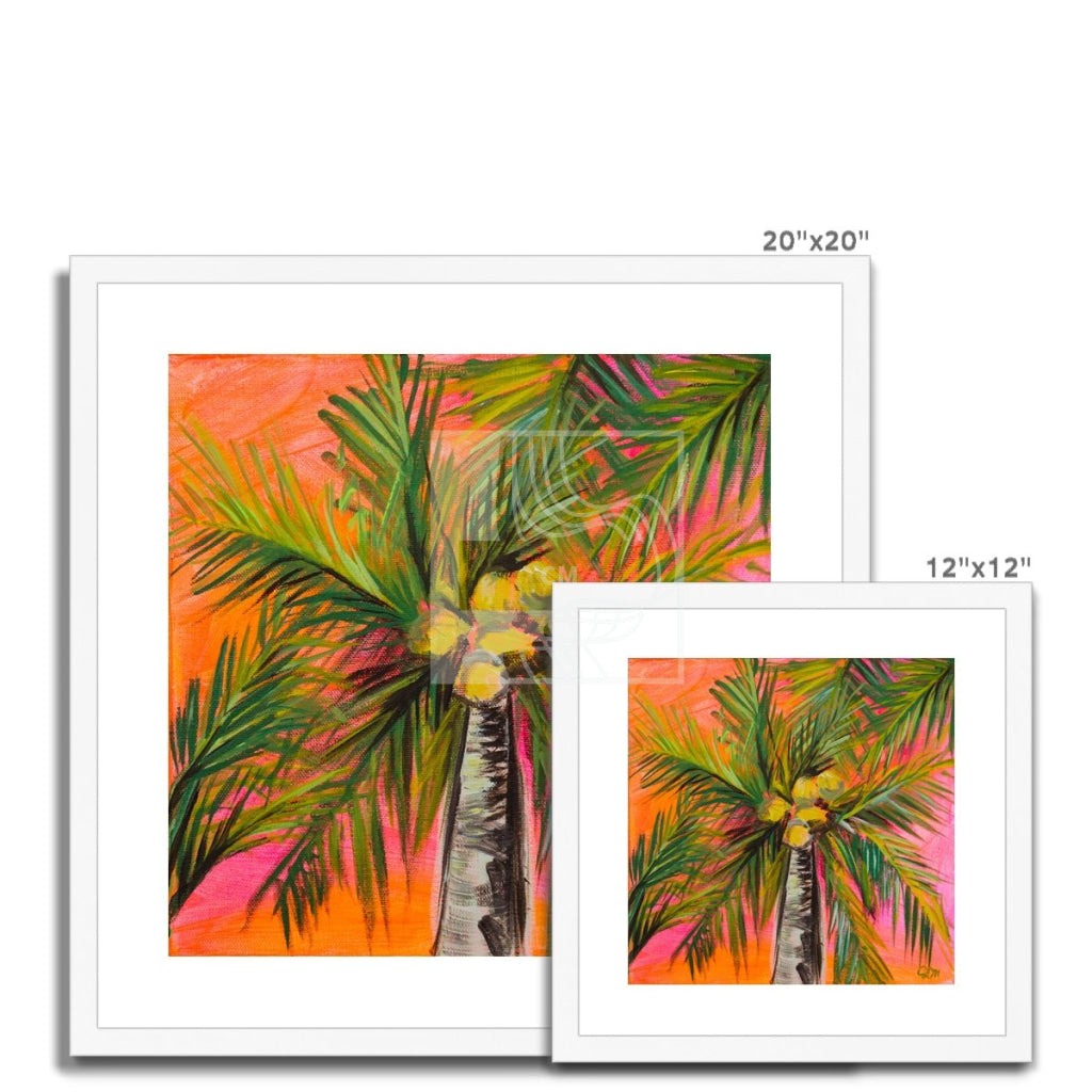 Palms Framed & Mounted Print - Chelsea Martin Art