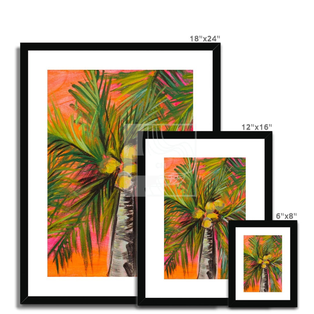 Palms Framed & Mounted Print - Chelsea Martin Art