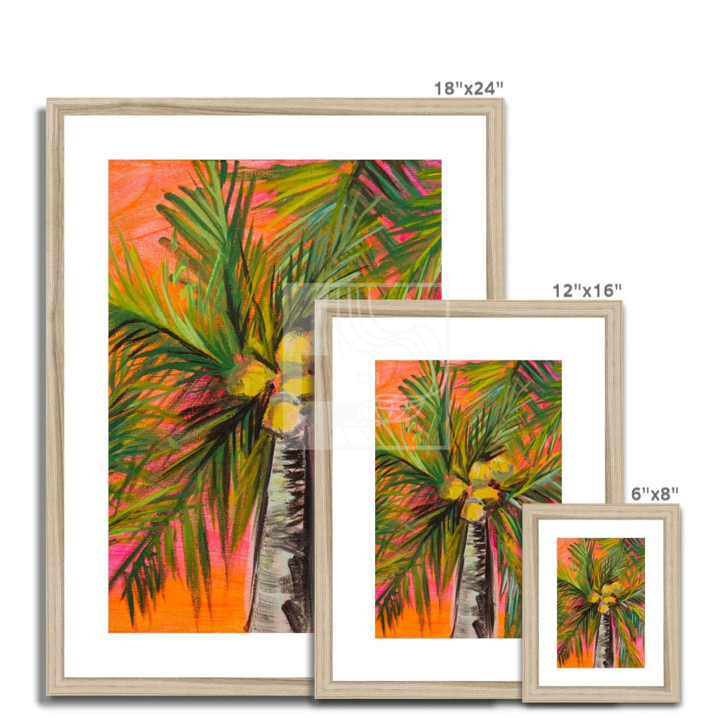 Palms Framed & Mounted Print - Chelsea Martin Art