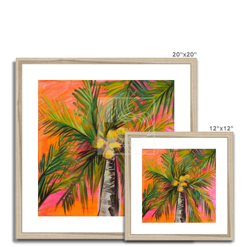 Palms Framed & Mounted Print - Chelsea Martin Art