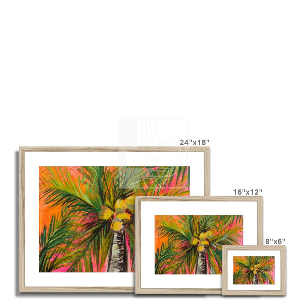 Palms Framed & Mounted Print - Chelsea Martin Art