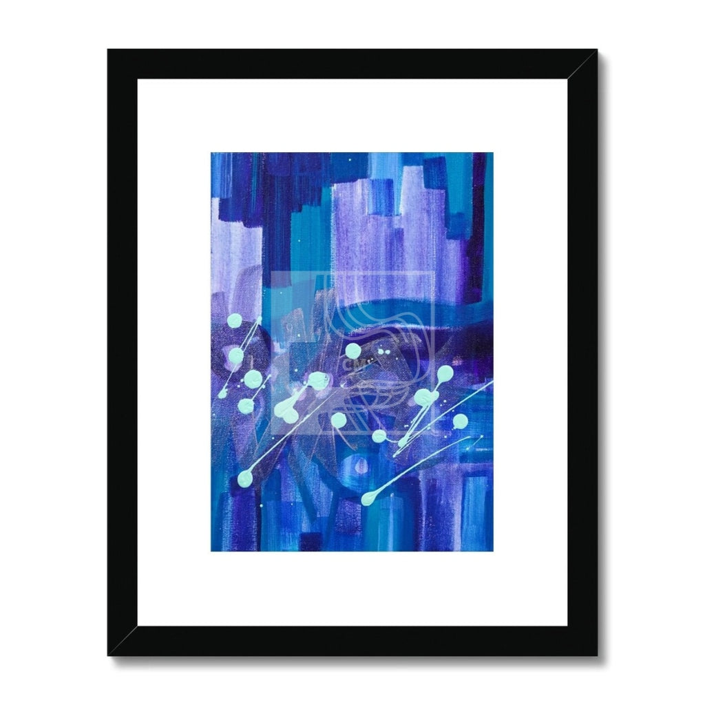 Blues Framed & Mounted Print 11X14 / Black Frame Fine Art