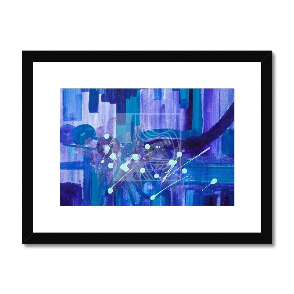 Blues Framed & Mounted Print 16X12 / Black Frame Fine Art