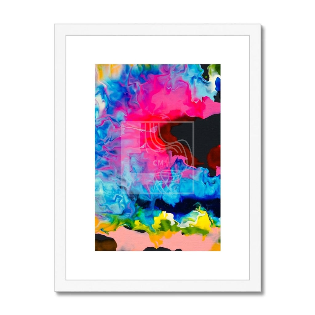 Burst Framed & Mounted Print 12X16 / White Frame Fine Art