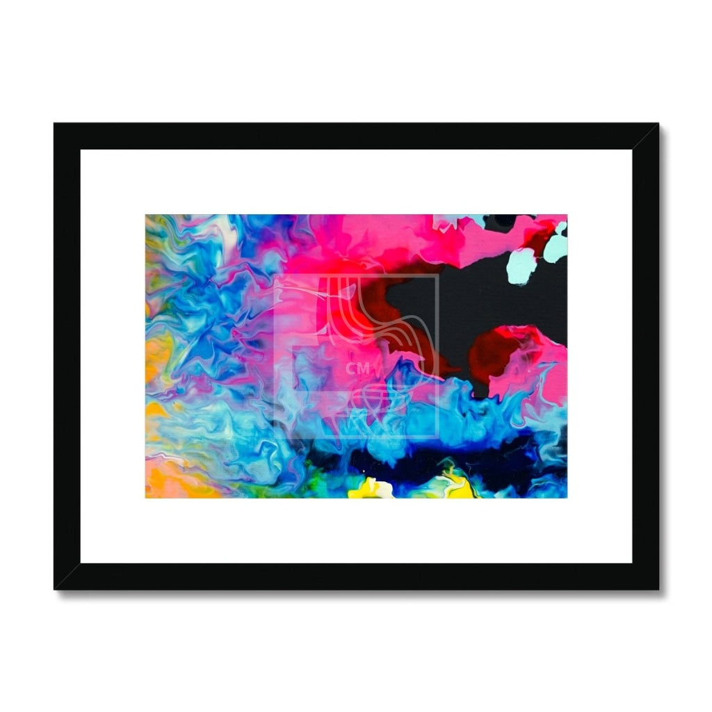 Burst Framed & Mounted Print 16X12 / Black Frame Fine Art