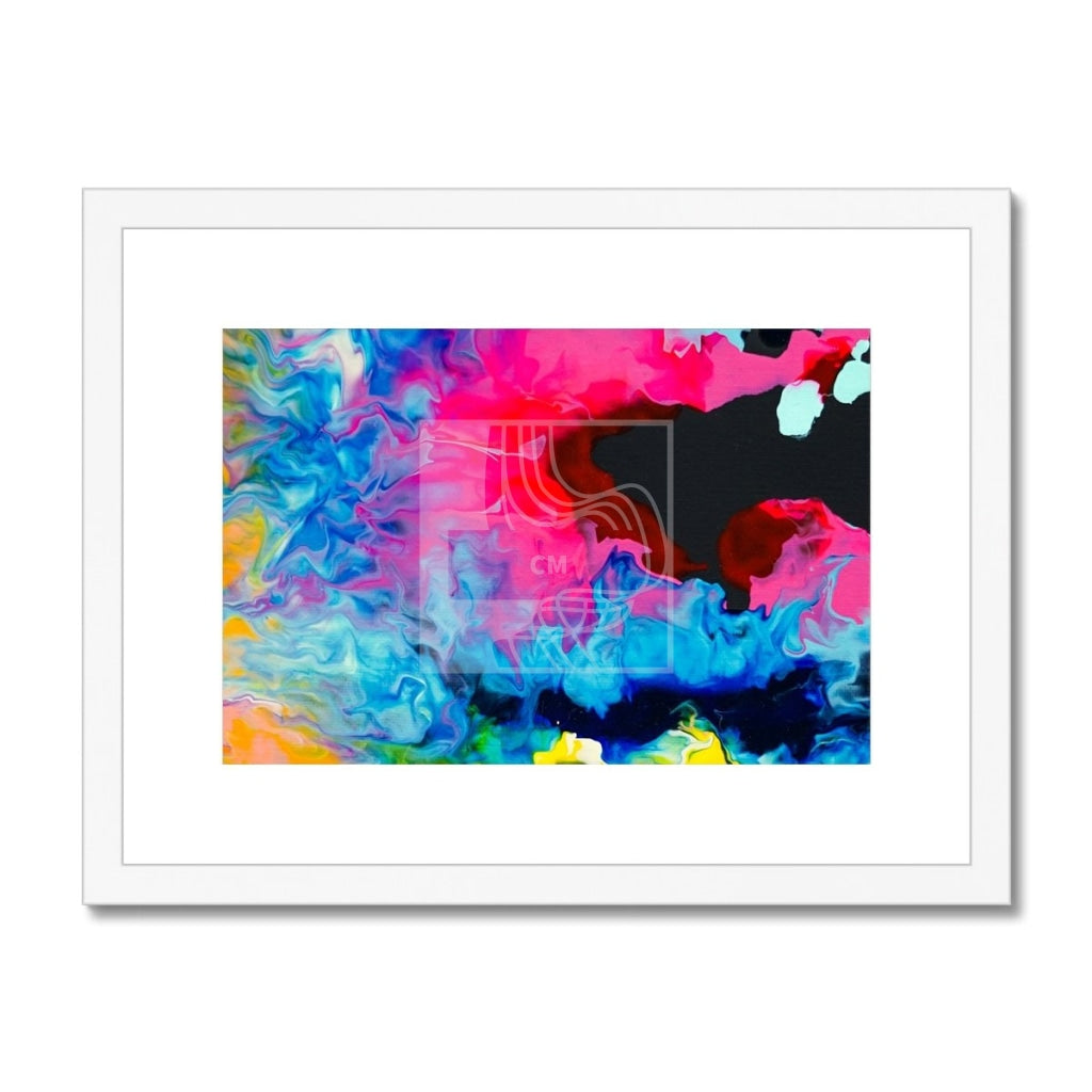 Burst Framed & Mounted Print 16X12 / White Frame Fine Art