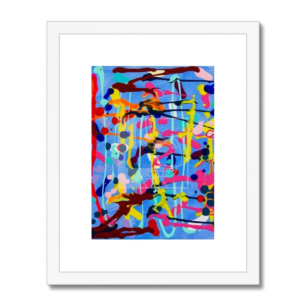 Chaos Framed & Mounted Print 11X14 / White Frame Fine Art