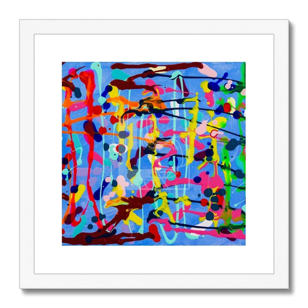 Chaos Framed & Mounted Print 12X12 / White Frame Fine Art