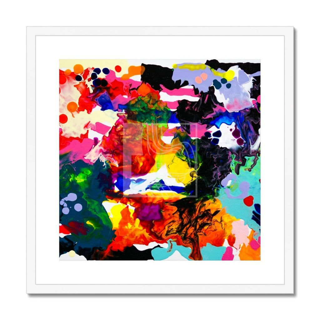 Chroma Framed & Mounted Print 20X20 / White Frame Fine Art