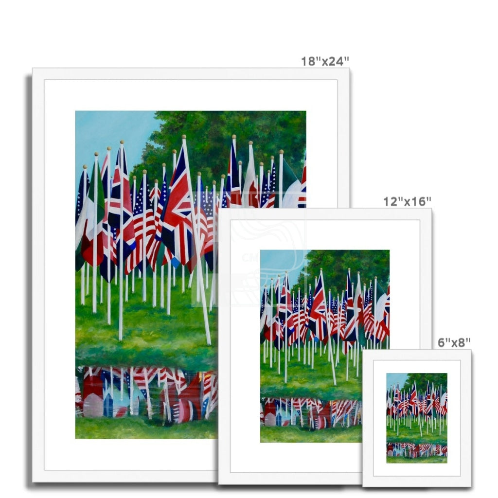 Flags Framed & Mounted Print - Chelsea Martin Art