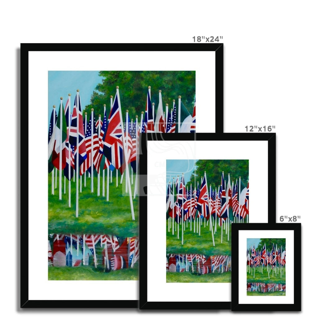 Flags Framed & Mounted Print - Chelsea Martin Art