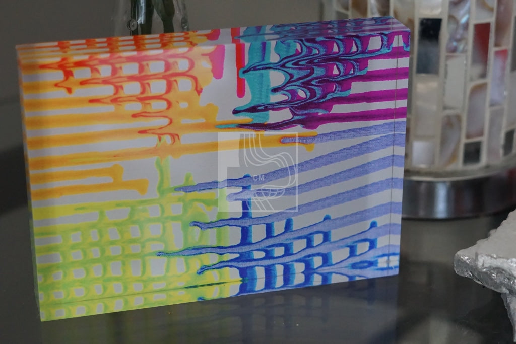 Fluorescent Acrylic Block - Chelsea Martin Art