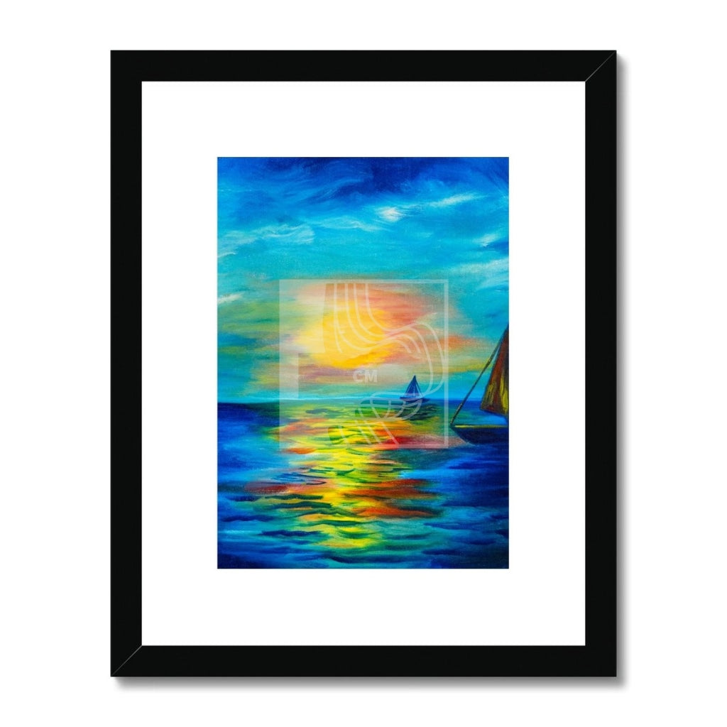 Sail Framed & Mounted Print 11X14 / Black Frame Fine Art