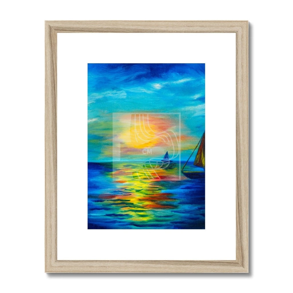 Sail Framed & Mounted Print 11X14 / Natural Frame Fine Art