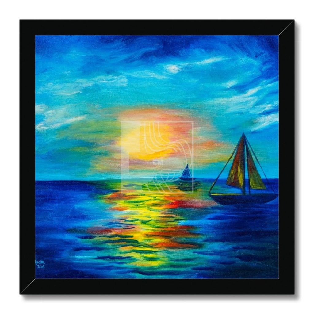 Sail Framed Print 12X12 / Black Frame Fine Art