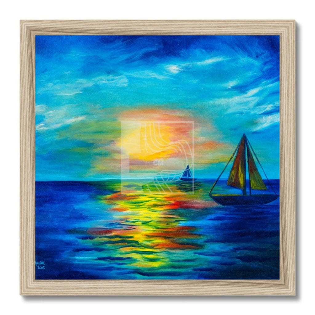 Sail Framed Print 12X12 / Natural Frame Fine Art