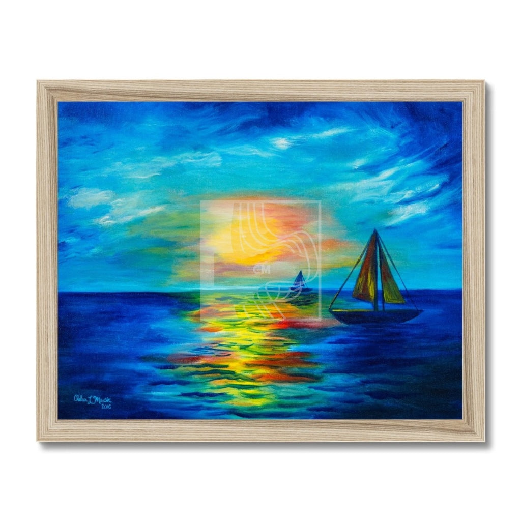 Sail Framed Print 14X11 / Natural Frame Fine Art