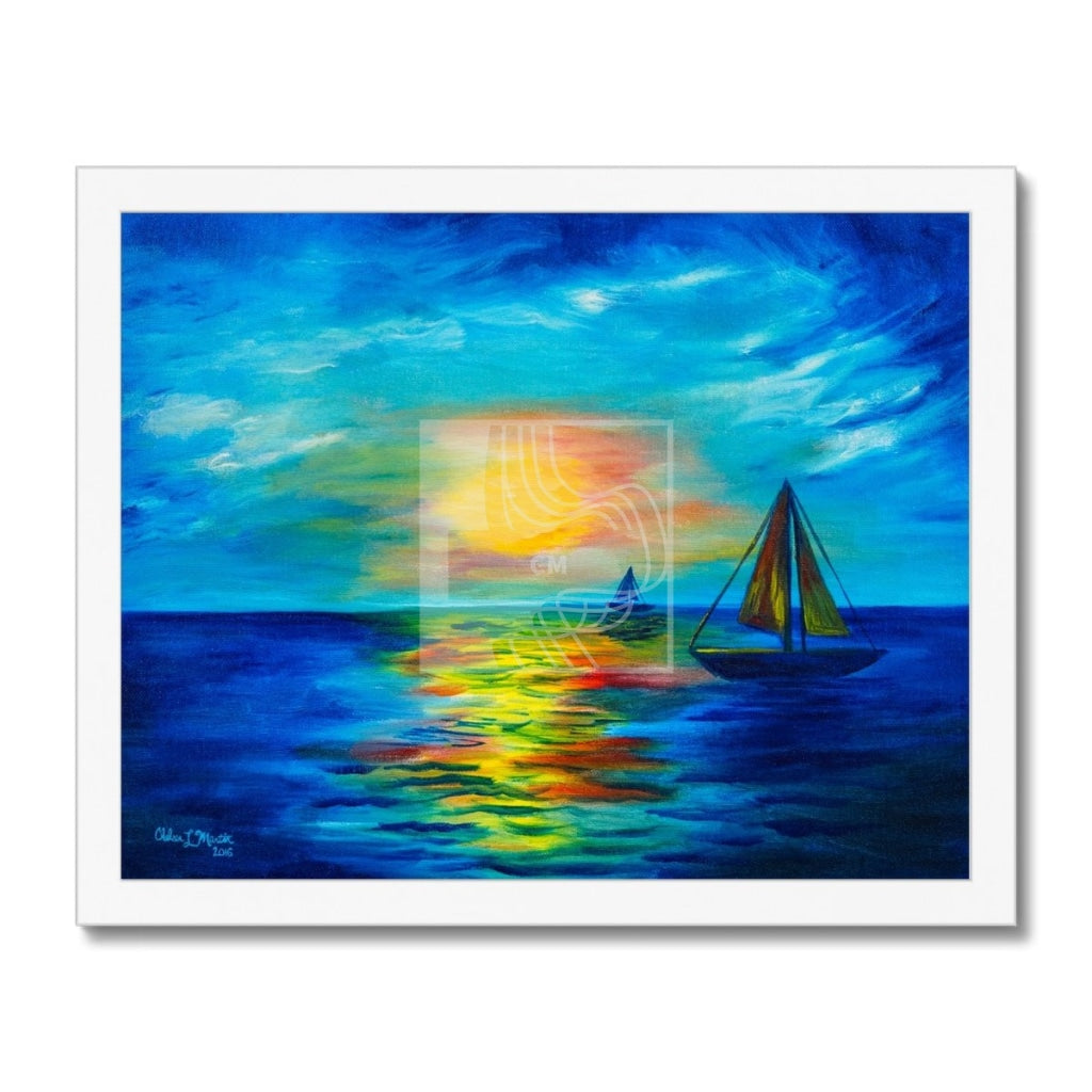 Sail Framed Print 14X11 / White Frame Fine Art