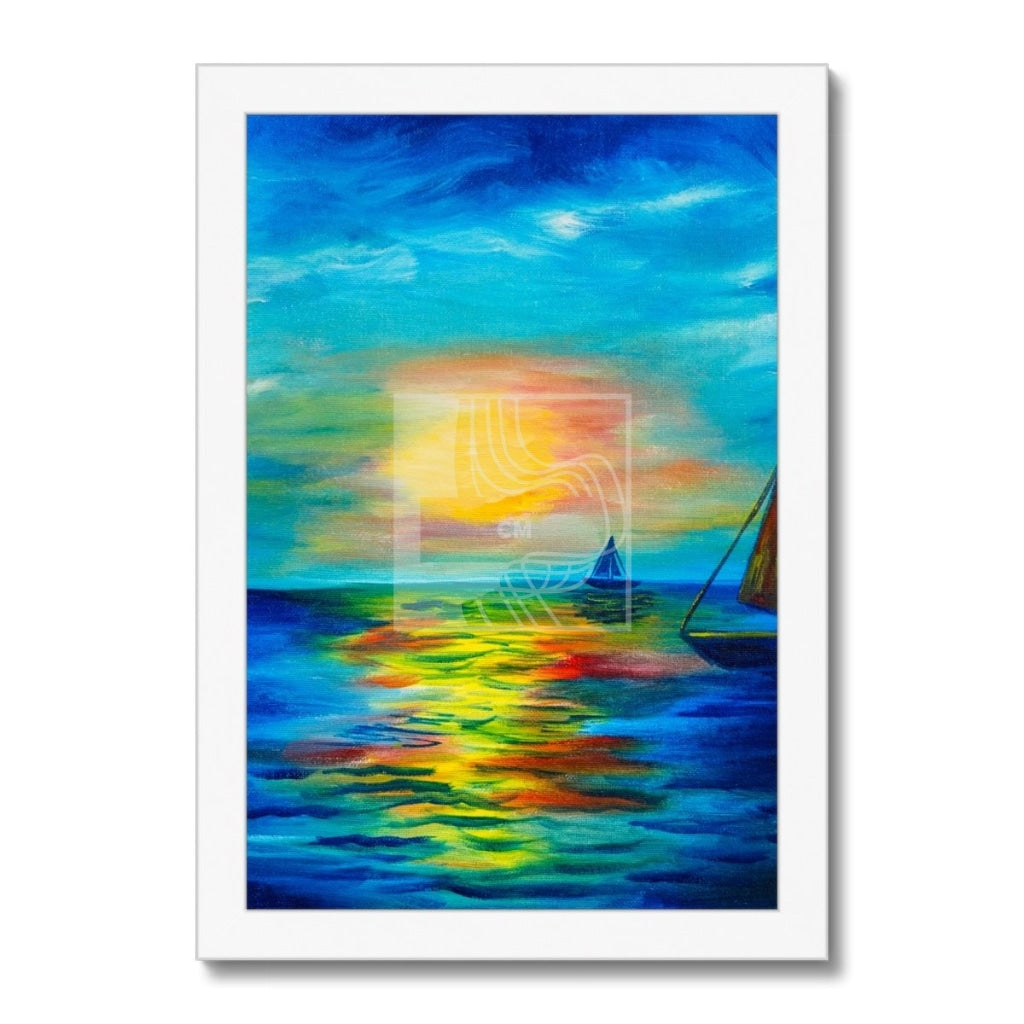 Sail Framed Print 8X12 / White Frame Fine Art