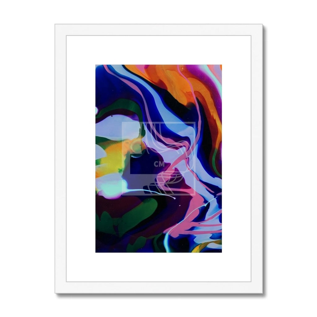 Swirl Framed & Mounted Print 12X16 / White Frame Fine Art