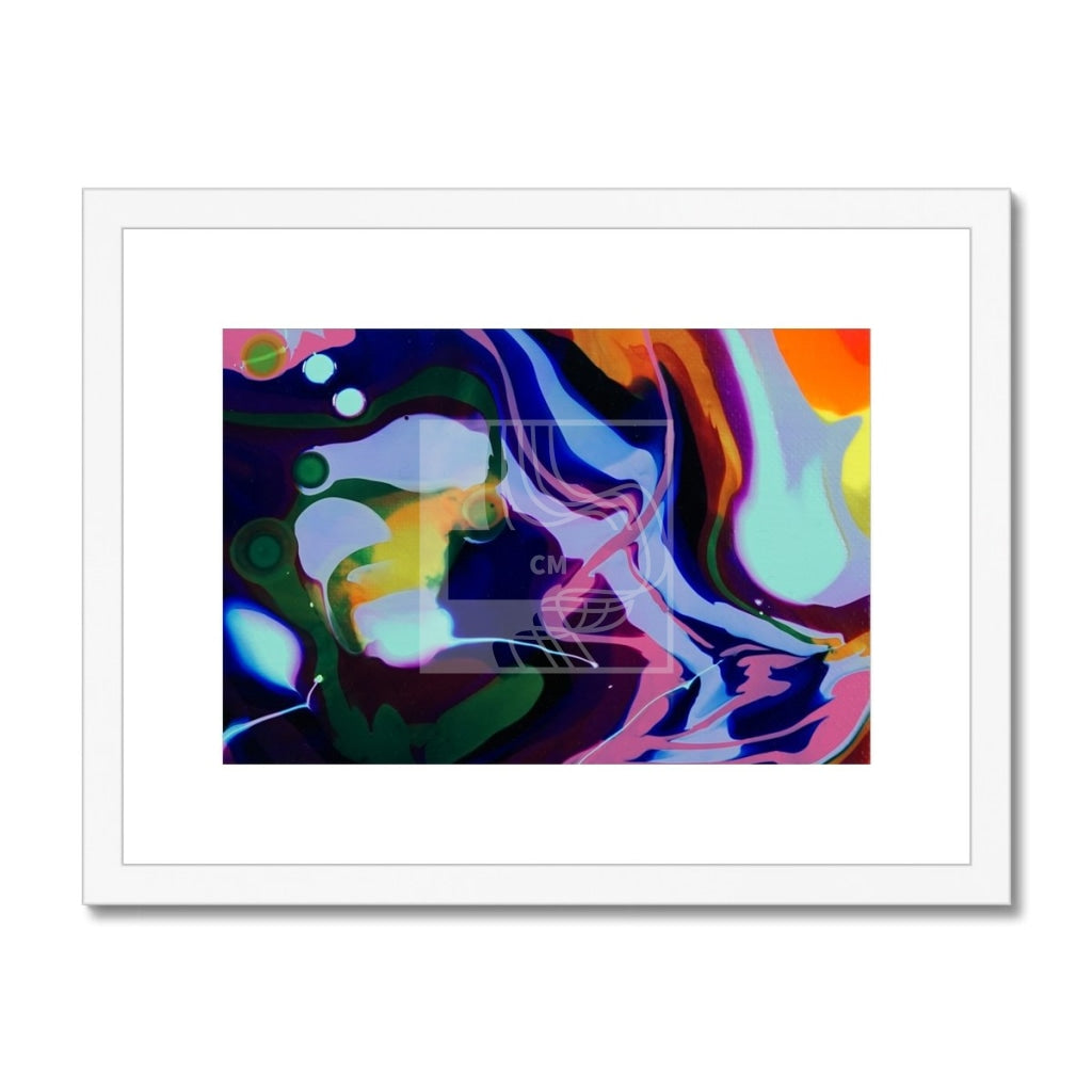 Swirl Framed & Mounted Print 16X12 / White Frame Fine Art